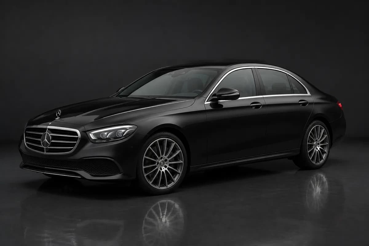 Black Mercedes E-Class premium chauffeur vehicle