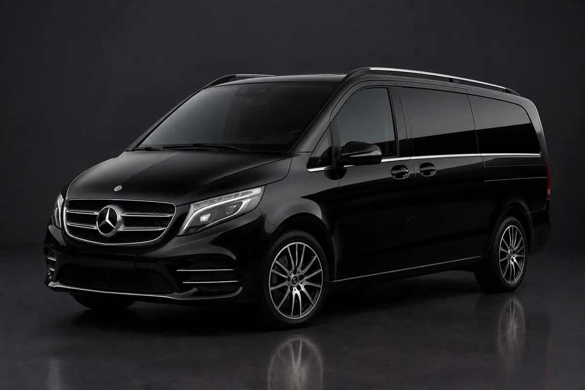 Black Mercedes V-Class premium passenger vehicle